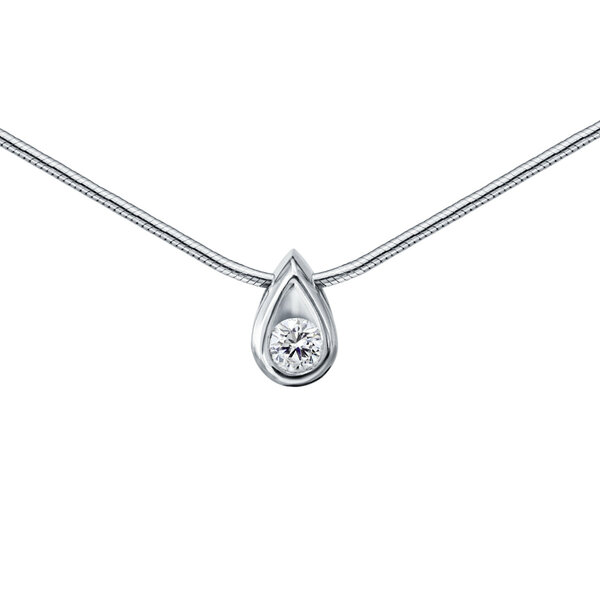 Золотое колье с&nbsp;бриллиантом