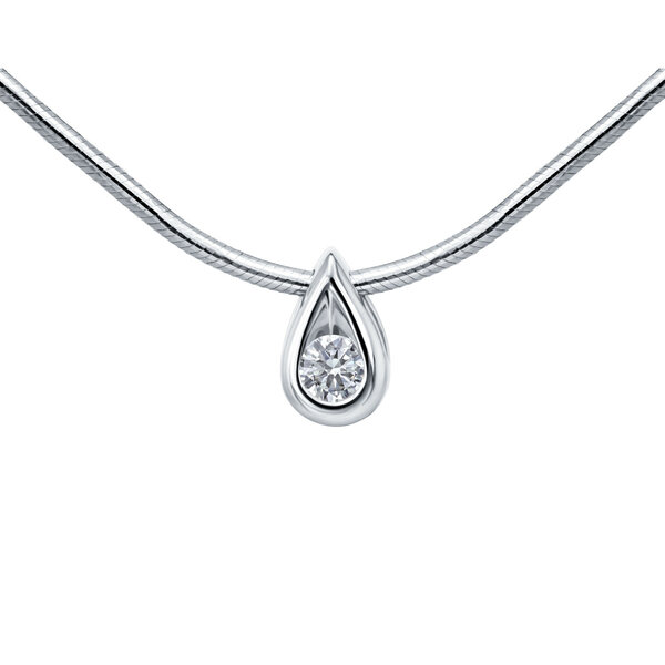 Золотое колье с&nbsp;бриллиантом