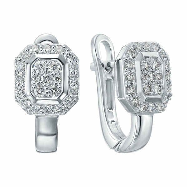 Золотые серьги с&nbsp;бриллиантом