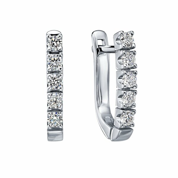 Золотые серьги с&nbsp;бриллиантом