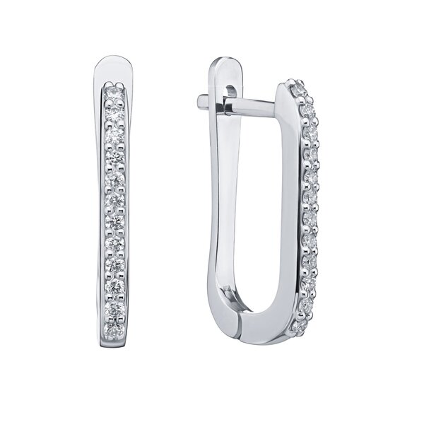 Золотые серьги с&nbsp;бриллиантом