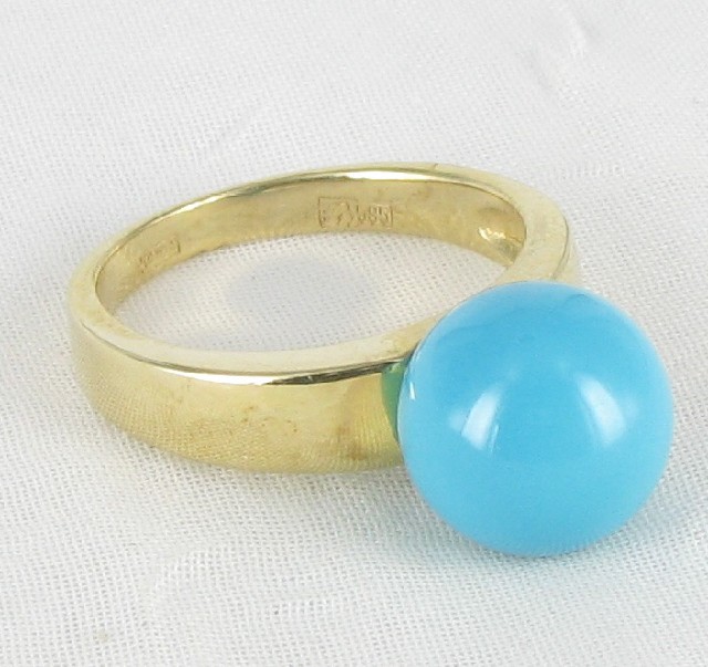 Золотое кольцо с&nbsp;бирюзой