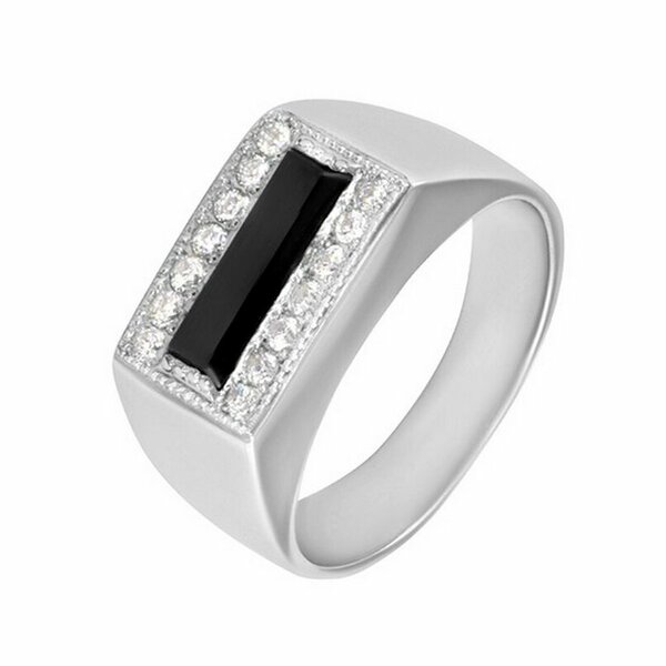 Серебряная печатка с&nbsp;фианитом