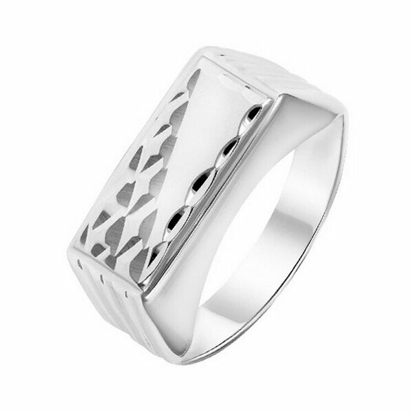 Серебряная печатка без вставок