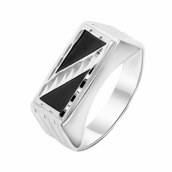 Серебряная печатка с&nbsp;фианитом