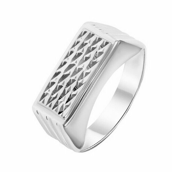 Серебряная печатка без вставок