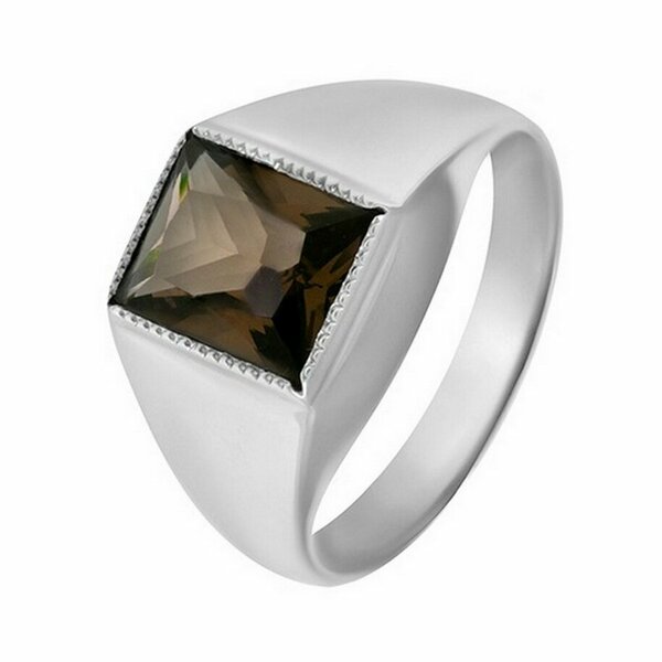 Серебряная печатка с&nbsp;раух-топазом