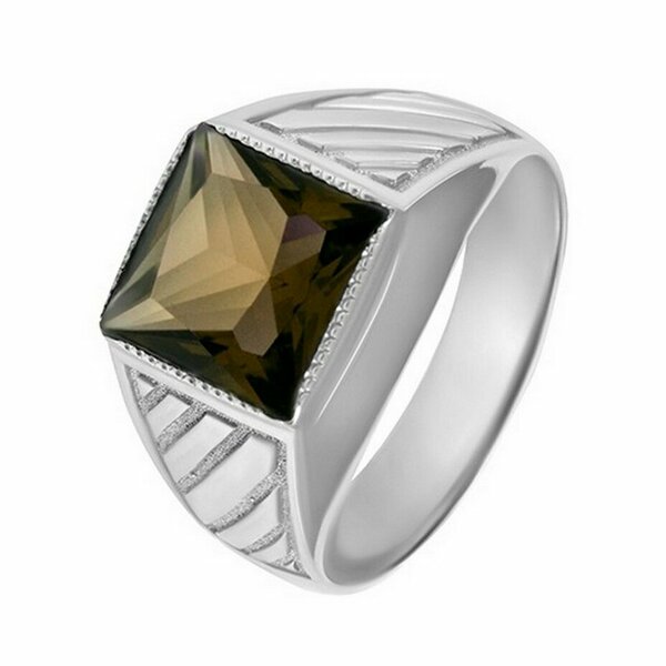 Серебряная печатка с&nbsp;раух-топазом