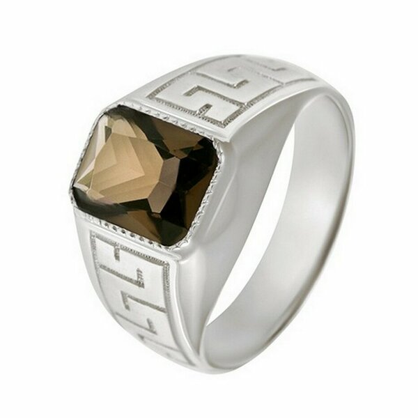 Серебряная печатка с&nbsp;раух-топазом