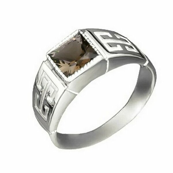 Серебряная печатка с&nbsp;раух-топазом