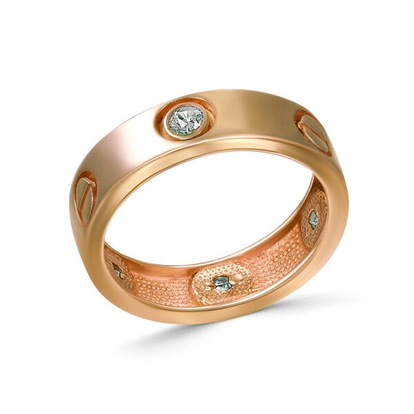 Золотое кольцо с фианитом