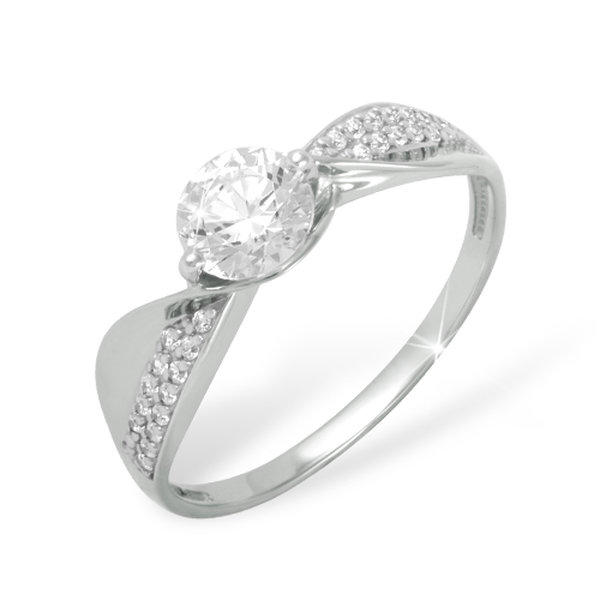 Серебряное кольцо с&nbsp;фианитом