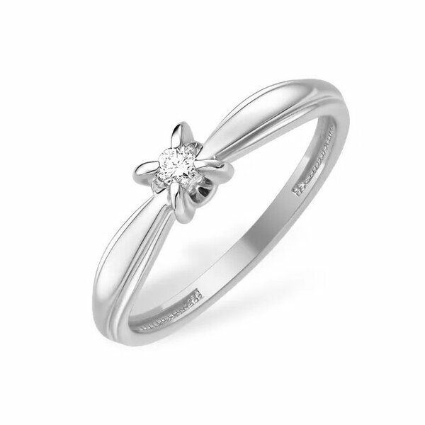 Золотое кольцо помолвочное с&nbsp;бриллиантом