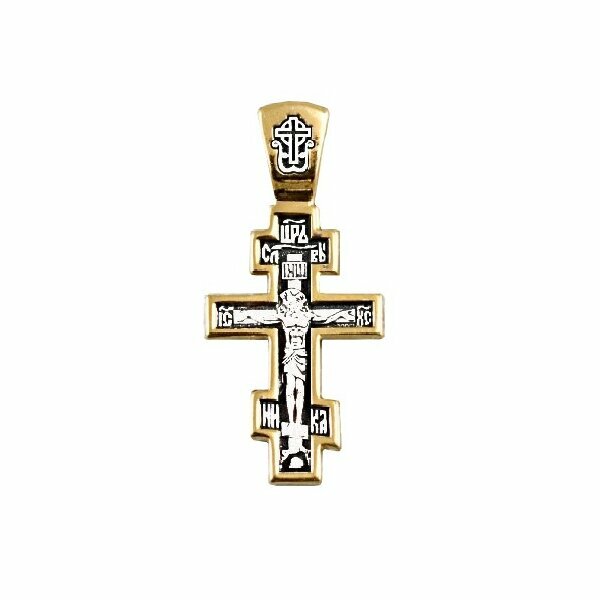 Серебряный крест с позолотой