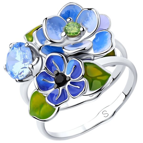 Серебряное кольцо с фианитом