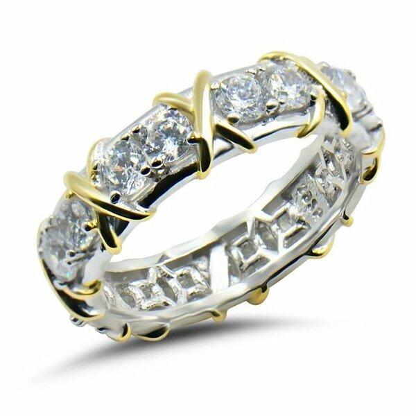 Серебряное кольцо с цирконом и фианитом