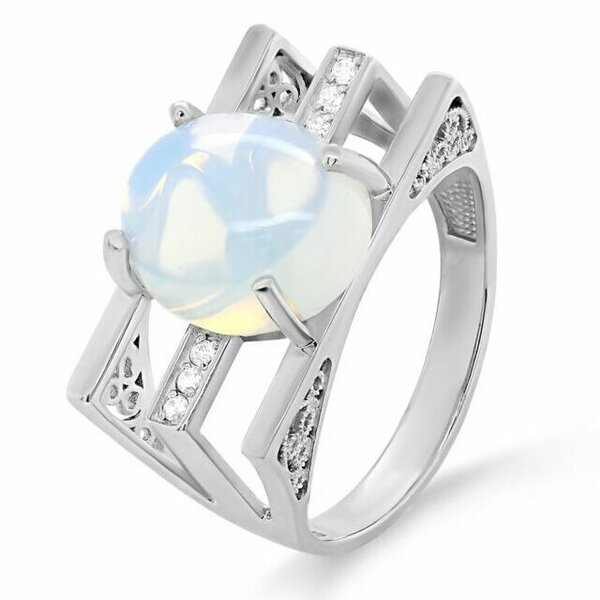 Серебряное кольцо с лунным камнем
