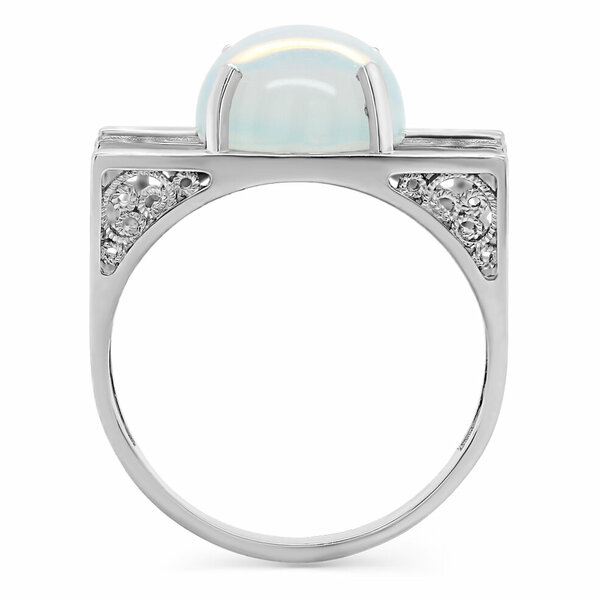 Серебряное кольцо с лунным камнем