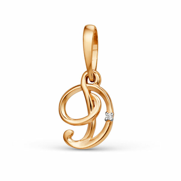 Золотая подвеска с&nbsp;фианитом