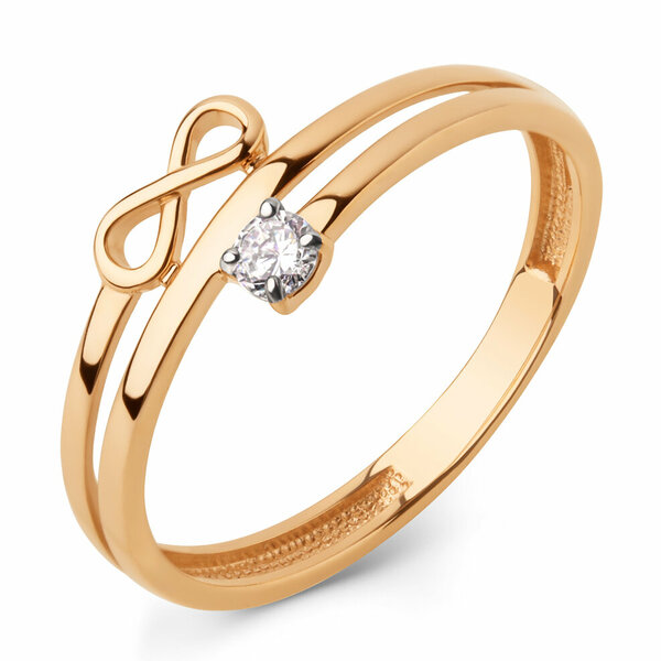 Золотое кольцо с&nbsp;фианитом