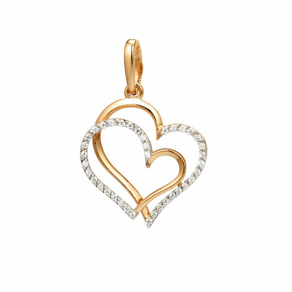 Золотая подвеска с&nbsp;фианитом