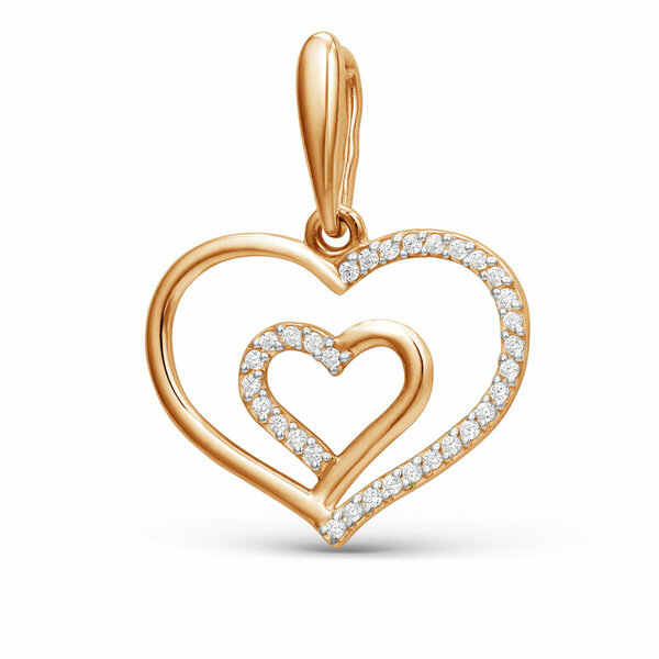 Золотая подвеска с&nbsp;фианитом