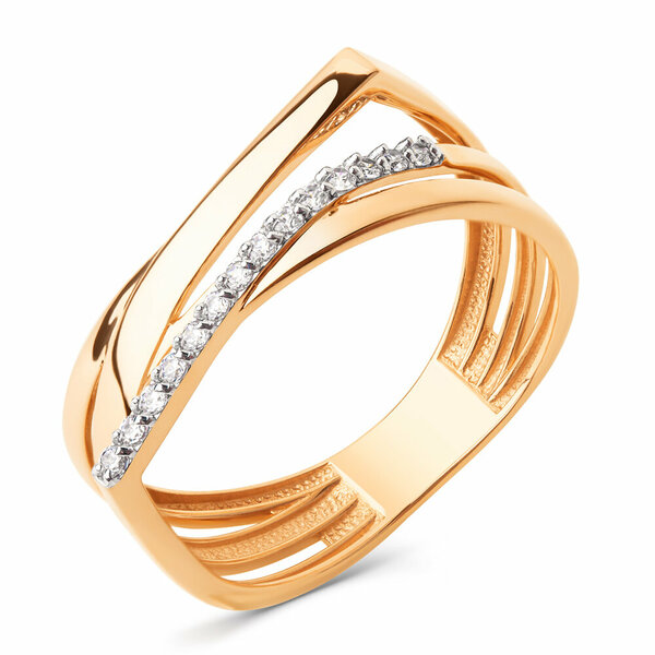 Золотое кольцо с фианитом