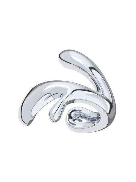 Серебряная серьга