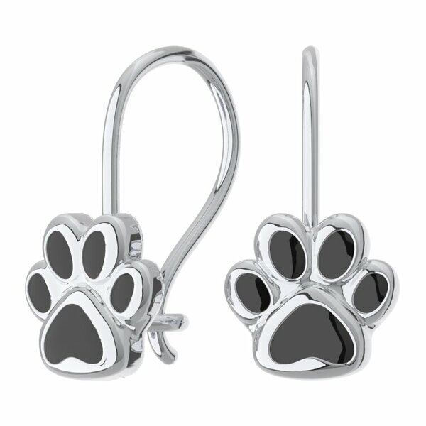 Серебряные серьги с эмалью