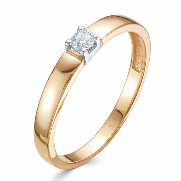 Золотое кольцо с бриллиантом