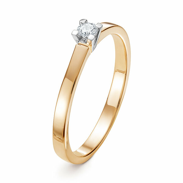 Золотое кольцо с бриллиантом