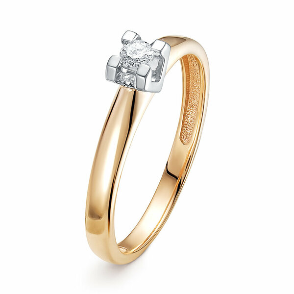 Золотое кольцо с бриллиантом