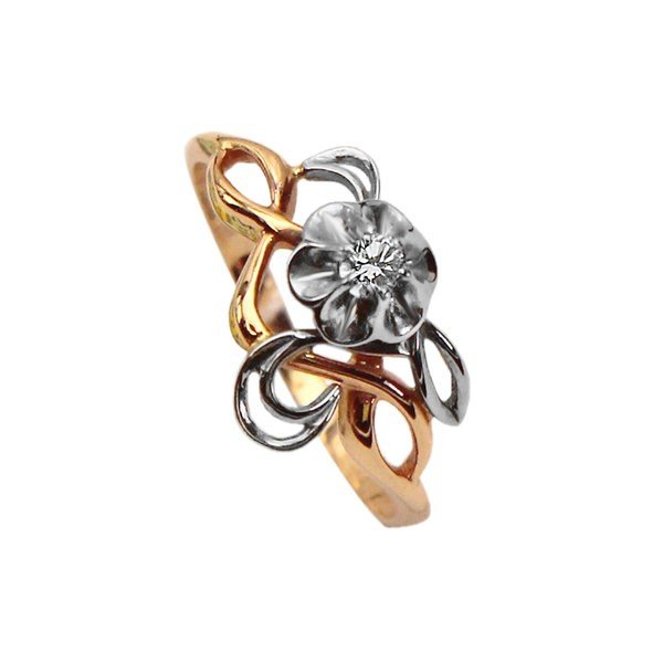 Золотое кольцо с&nbsp;фианитом