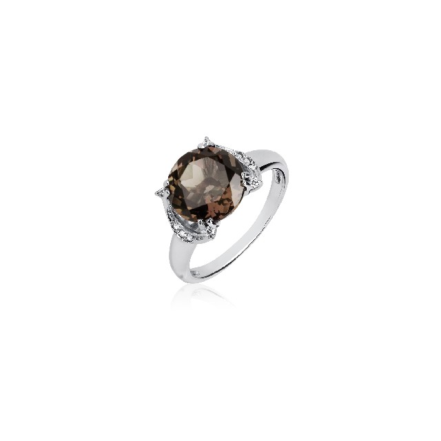Серебряное кольцо с раухтопазом
