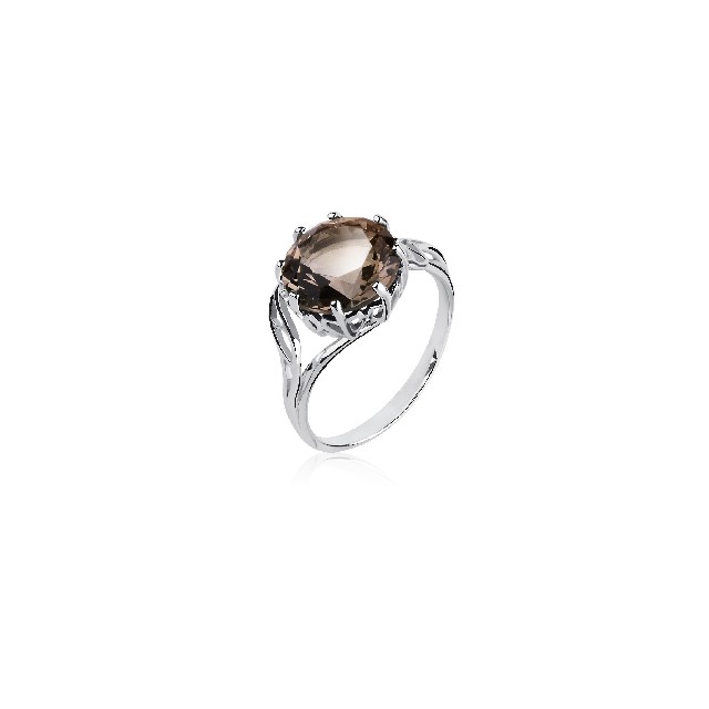 Серебряное кольцо с раухтопазом