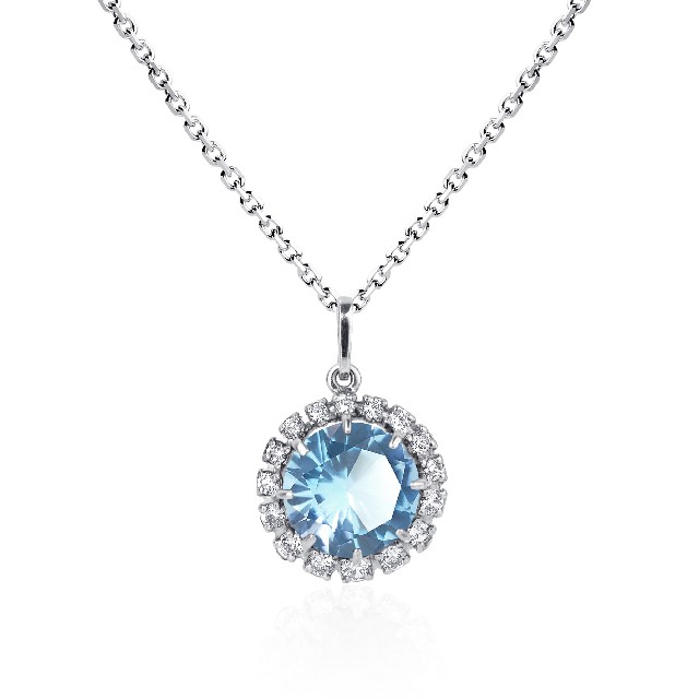 Серебряная подвеска с&nbsp;топазом