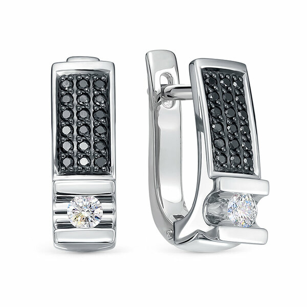 Золотые серьги с&nbsp;бриллиантом