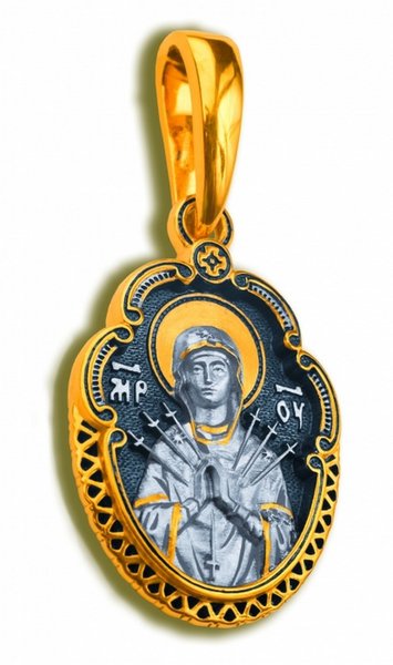 Серебряная икона с&nbsp;позолотой