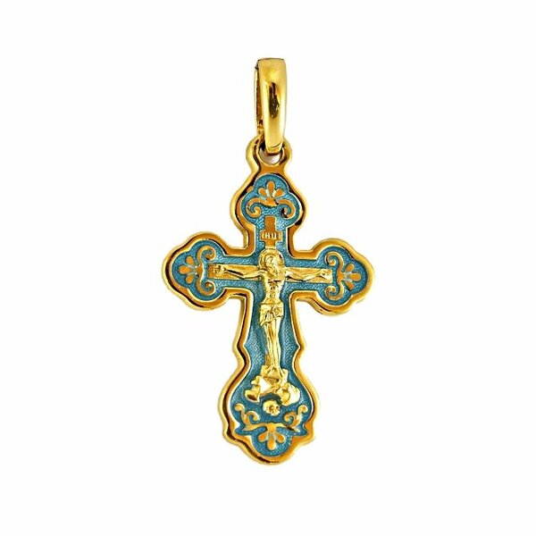 Серебряный крест с&nbsp;позолотой
