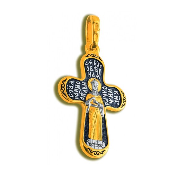 Серебряный крест с&nbsp;позолотой