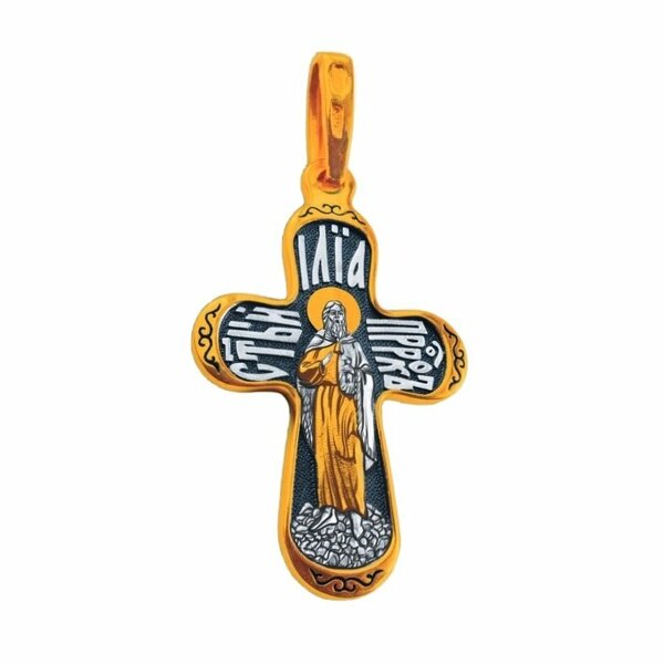 Серебряный крест с&nbsp;позолотой