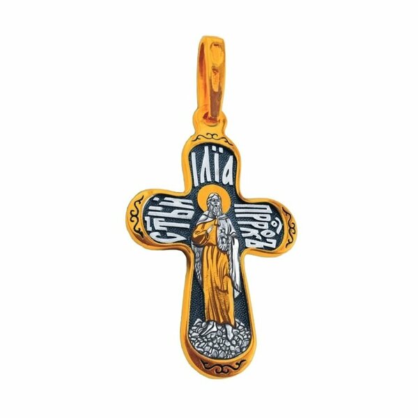 Серебряный крест с&nbsp;позолотой