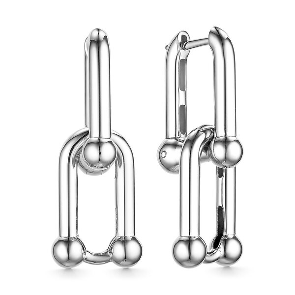 Серебряные серьги без вставок