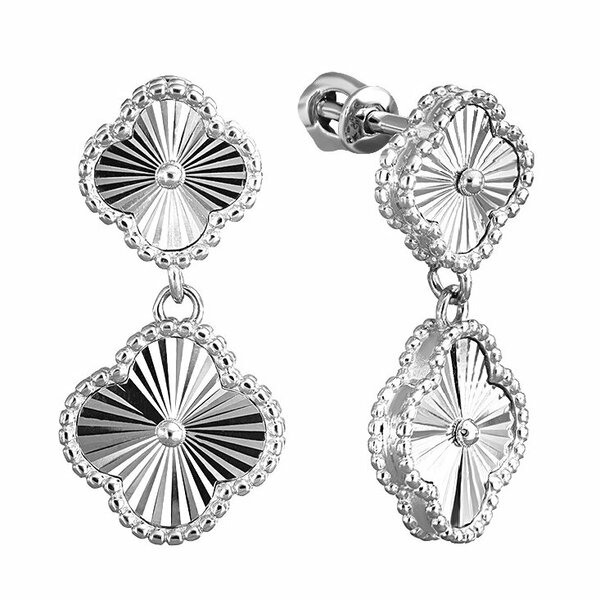 Серебряные серьги без вставок