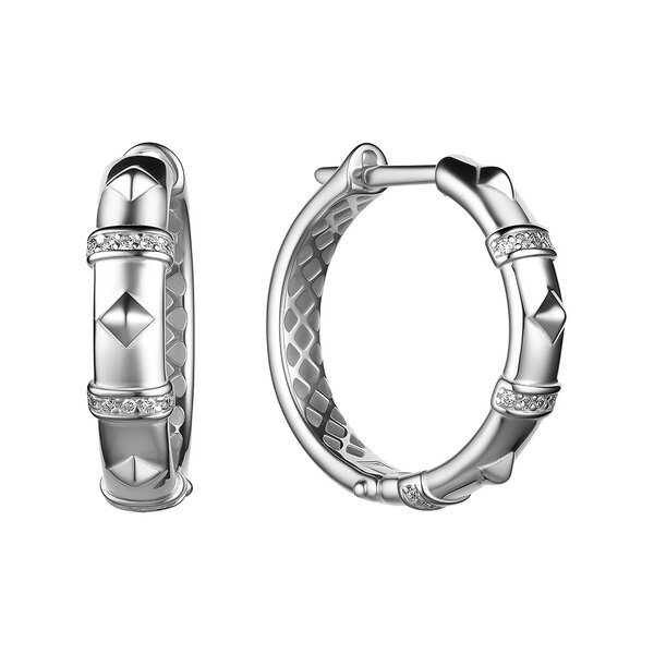 Серебряные серьги с&nbsp;фианитом