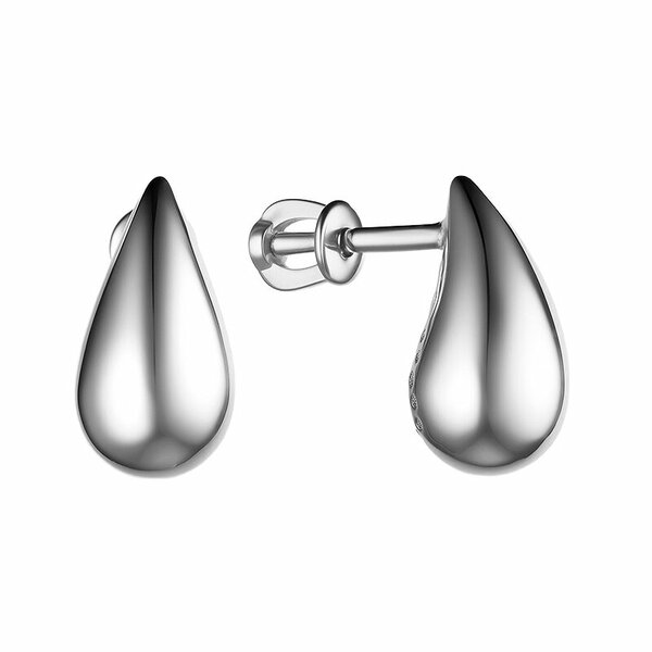 Серебряные серьги-пусеты без вставок