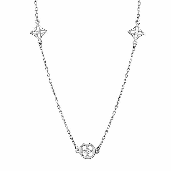 Серебряное колье с&nbsp;фианитом