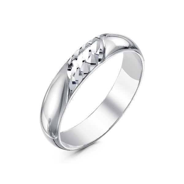 Серебряное обручальное кольцо без вставок