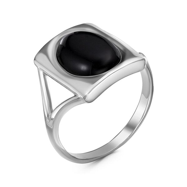 Серебряное кольцо с агатом синтетическим