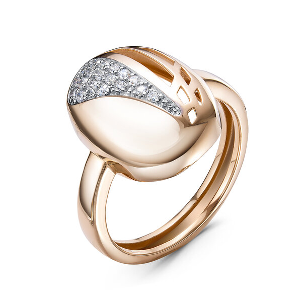 Золотое кольцо с&nbsp;фианитом